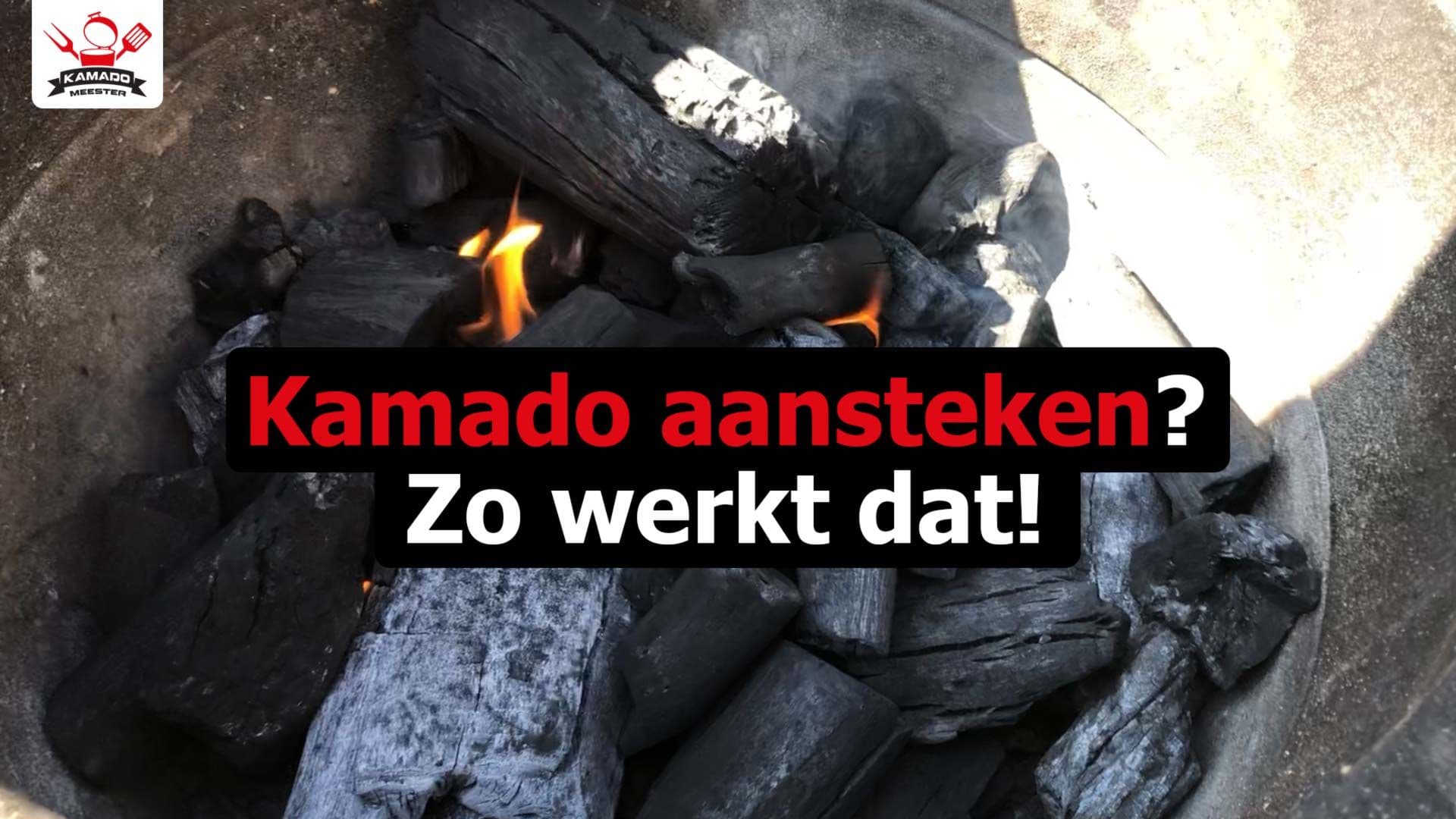 Kamado aansteken
